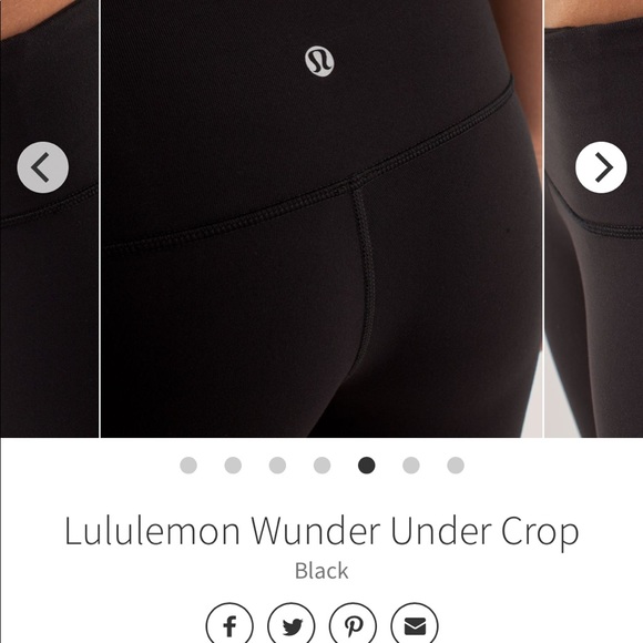 Lululemon black wunder under crop - Picture 3 of 5